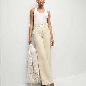 Veronica Beard Taylor Vegan Leather Wide-Leg Pant